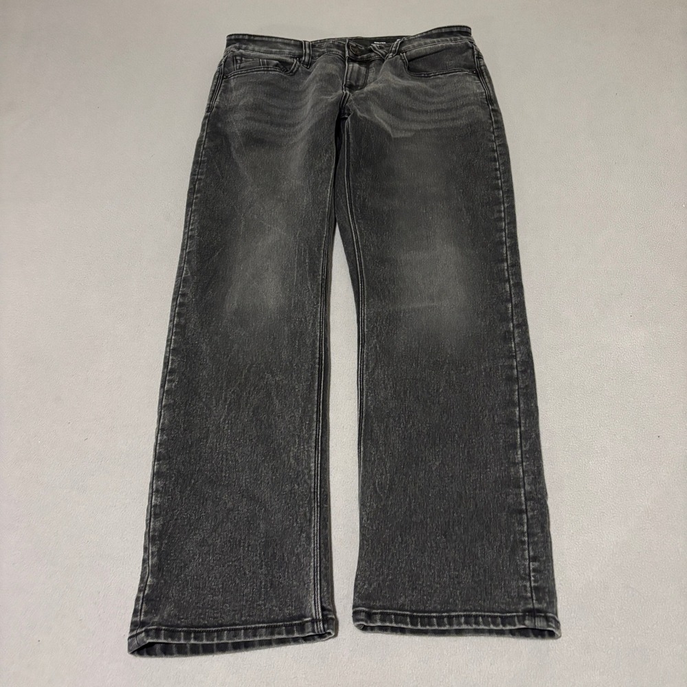 Volcom Solver Modern Straight Jeans Mens Size 30 Faded Black Denim Casual